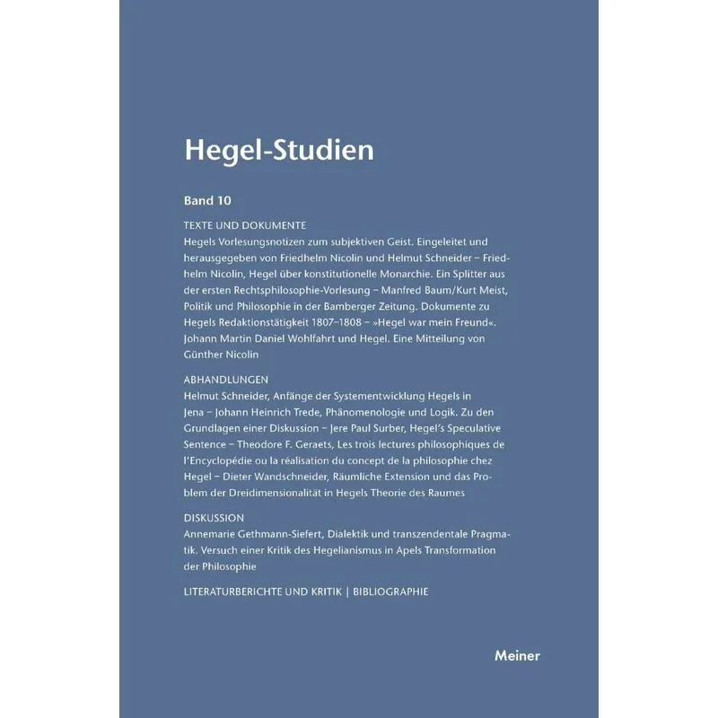 Hegel-Studien / Hegel-Studien