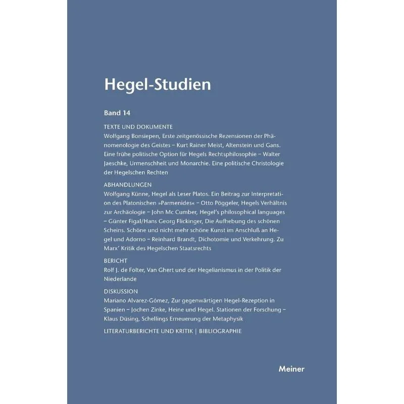 Hegel-Studien / Hegel-Studien
