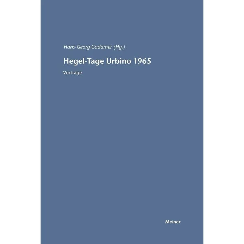 Hegel-Tage Urbino 1965