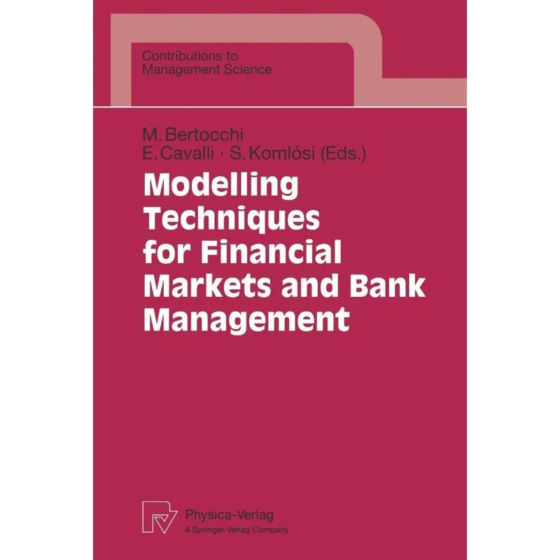 Modelling Techniques for Financial Markets and Bank Managem