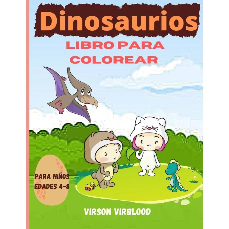 Libro Para Colorear De Dinosaurios
