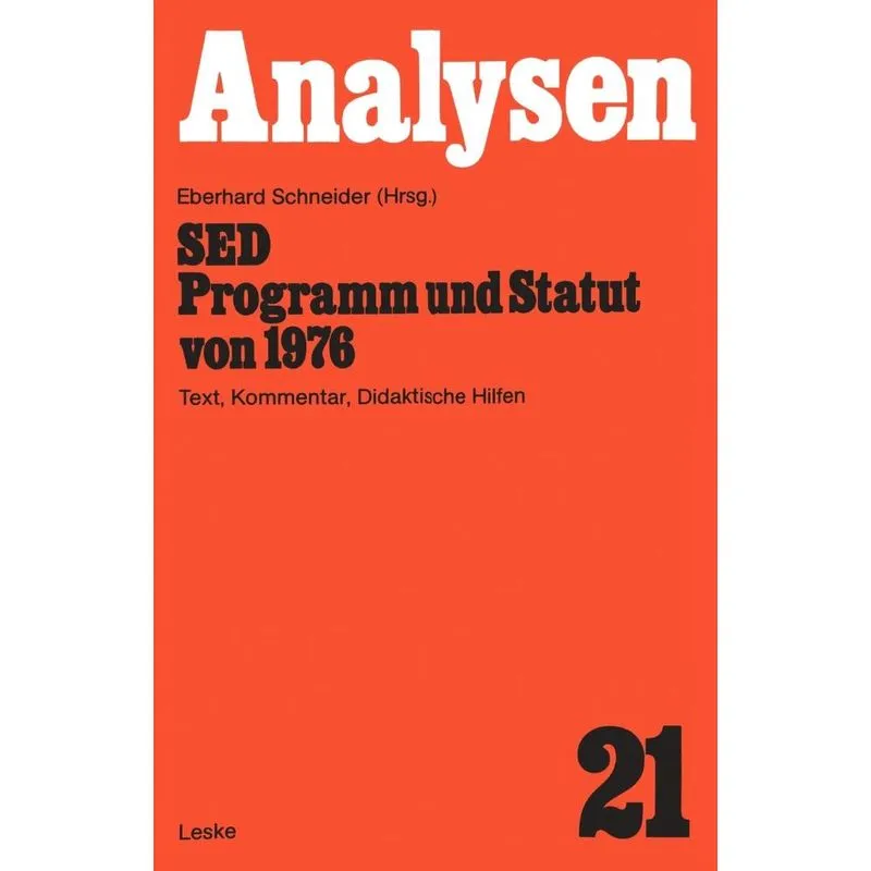 sed Programm Und Statut Von 1976