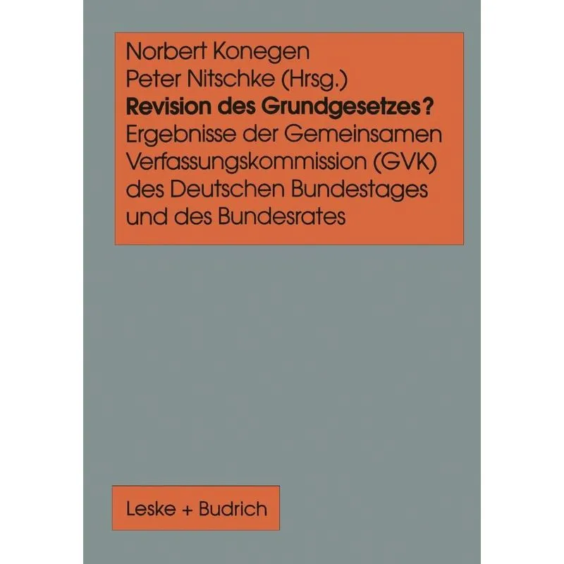 Revision des Grundgesetzes?