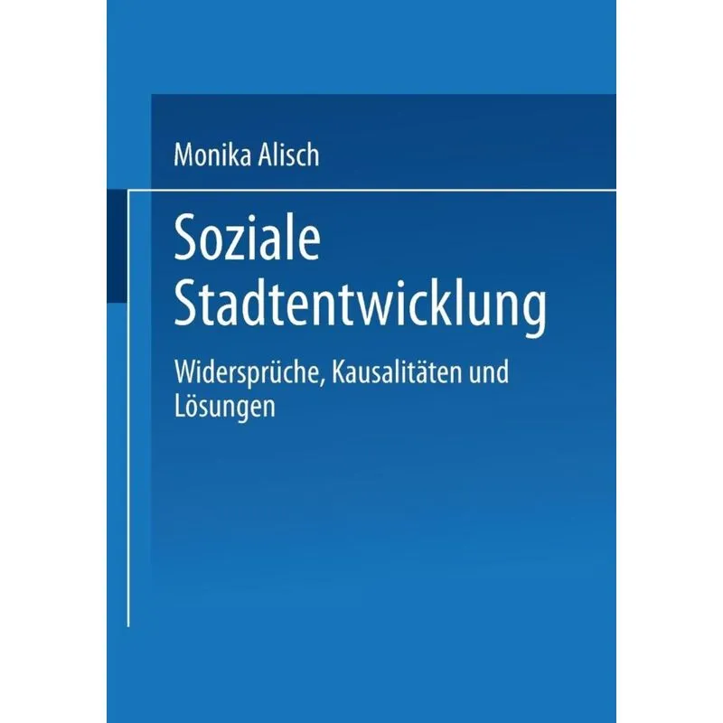 Soziale Stadtentwicklung