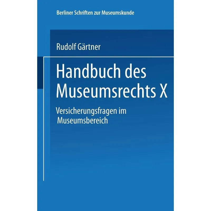 Handbuch des Museumsrechts X