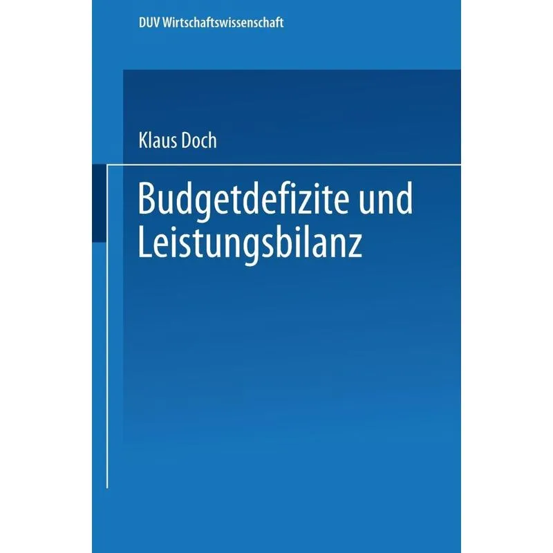 Budgetdefizite Und Leistungsbilanz