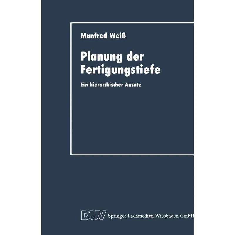 Planung Der Fertigungstiefe