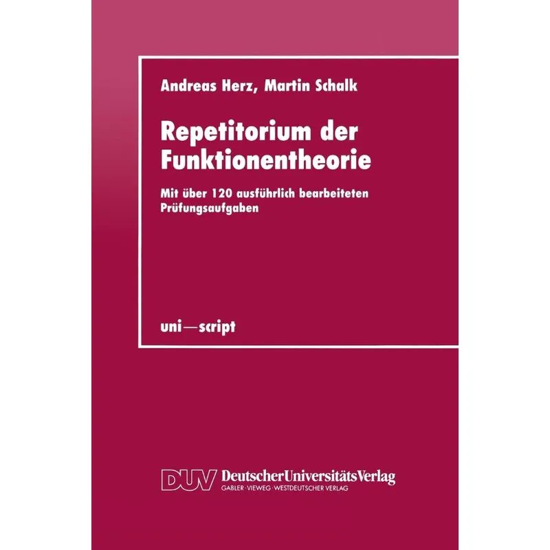 Repetitorium der Funktionentheorie