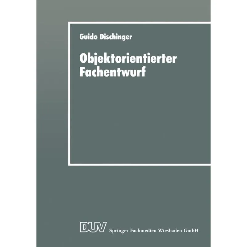 Objektorientierter Fachentwurf
