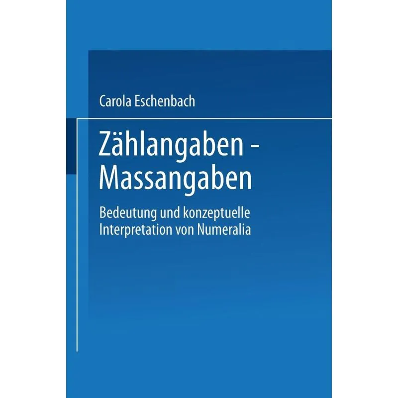 Zählangaben - Maßangaben