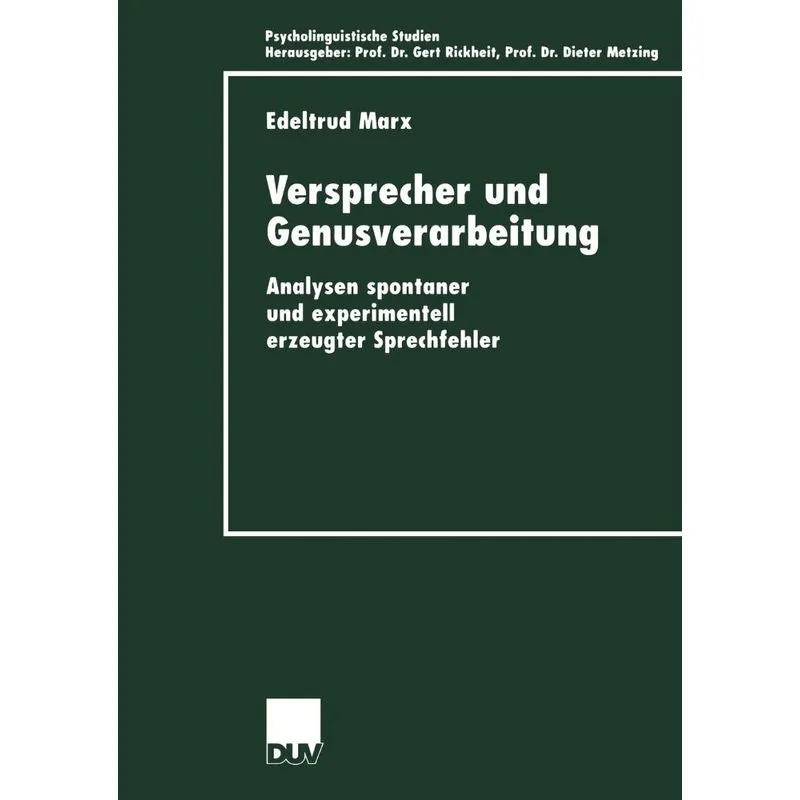 Versprecher und Genusverarbeitung