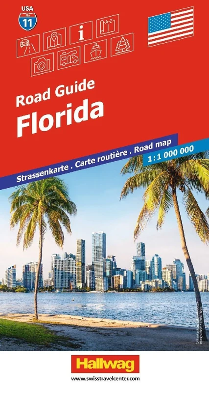 Hallwag Strassenkarte USA, Florida 1:1 Mio.