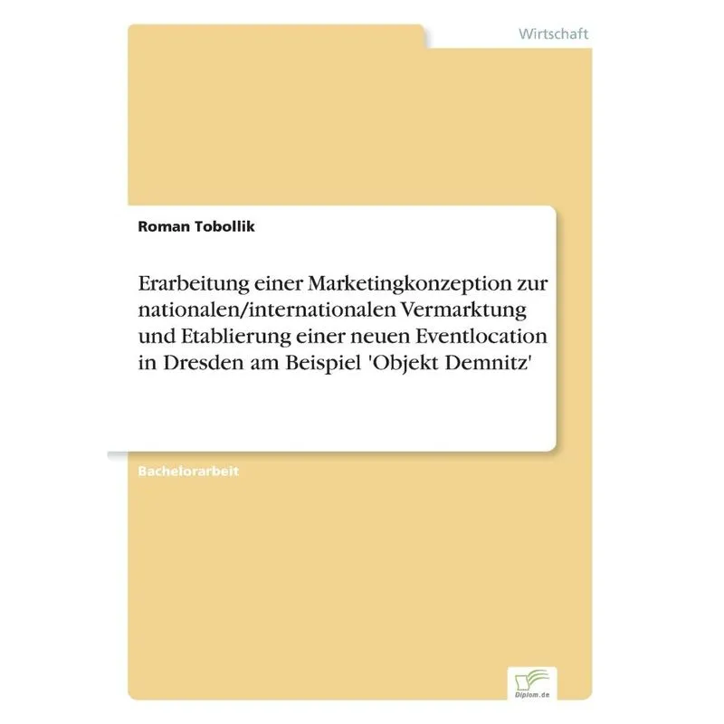 Erarbeitung einer Marketingkonzeption zur nationalen/intern