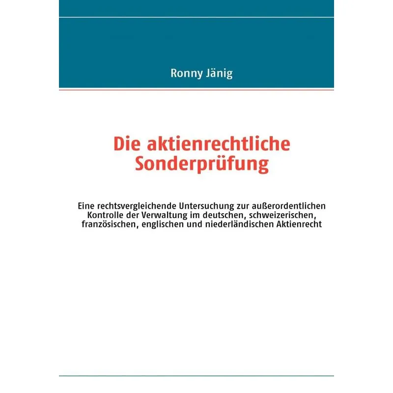 Die Aktienrechtliche Sonderprüfung