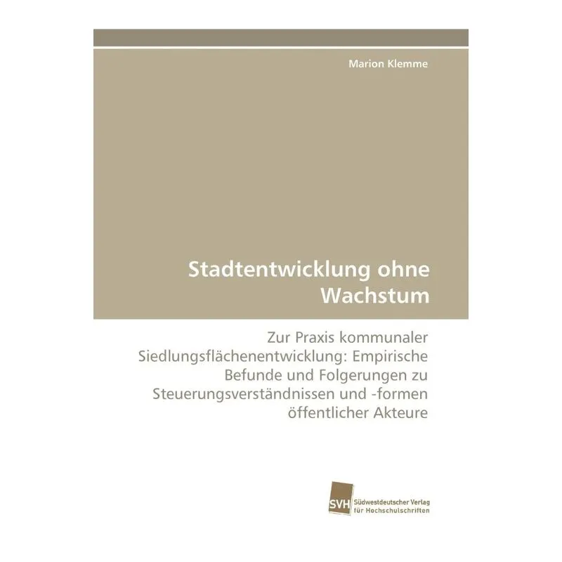 Stadtentwicklung Ohne Wachstum