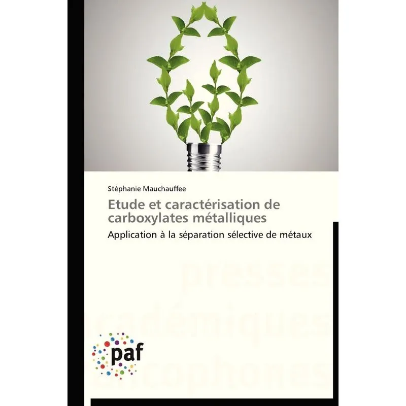 Etude et caractérisation de carboxylates métalliques
