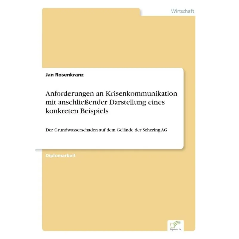 Anforderungen an Krisenkommunikation mit anschließender Dar
