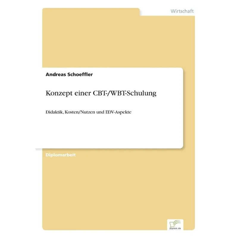 Konzept einer CBT-/WBT-Schulung