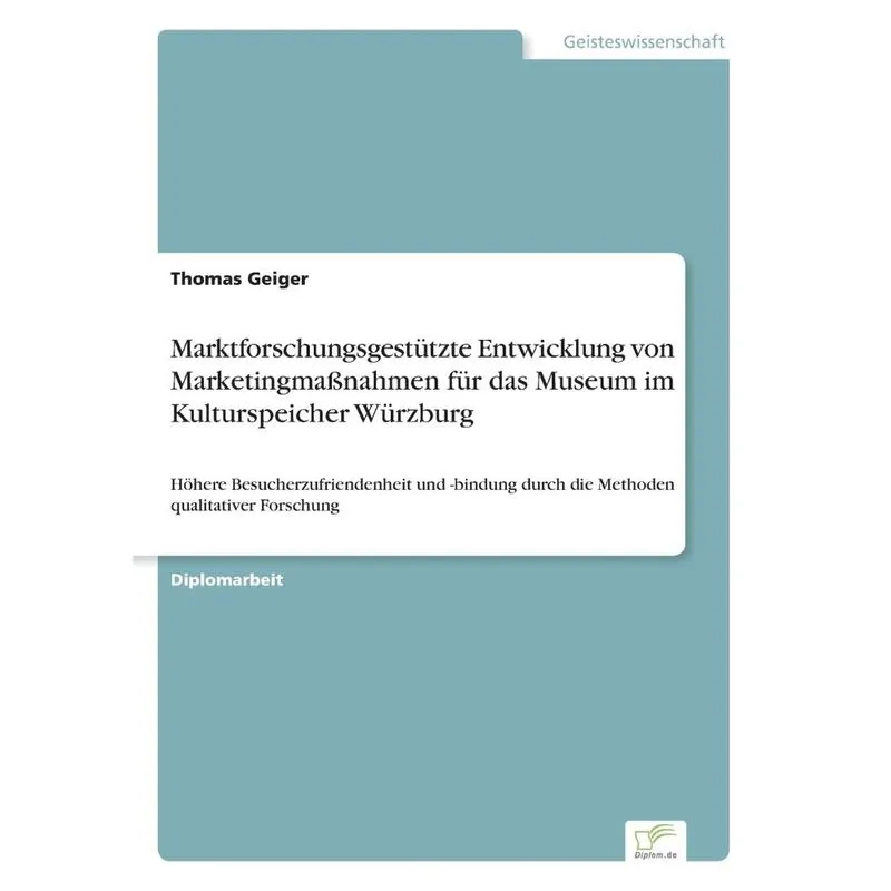Marktforschungsgestützte Entwicklung von Marketingmaßnahmen für das Museum im Kulturspeicher Würzburg