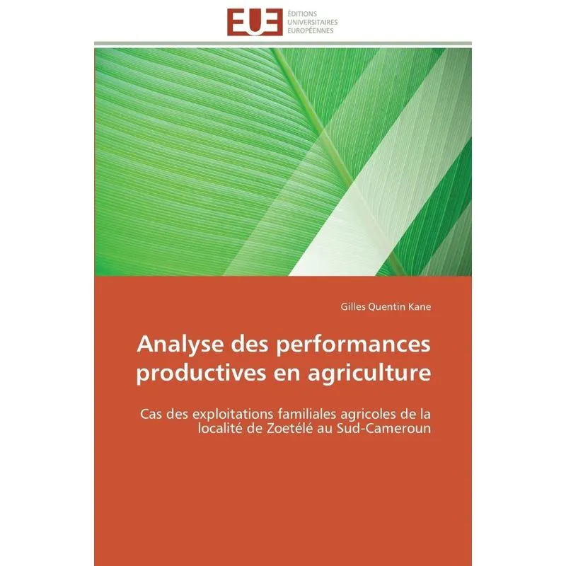 Livro Analyse des performances productives en agriculture