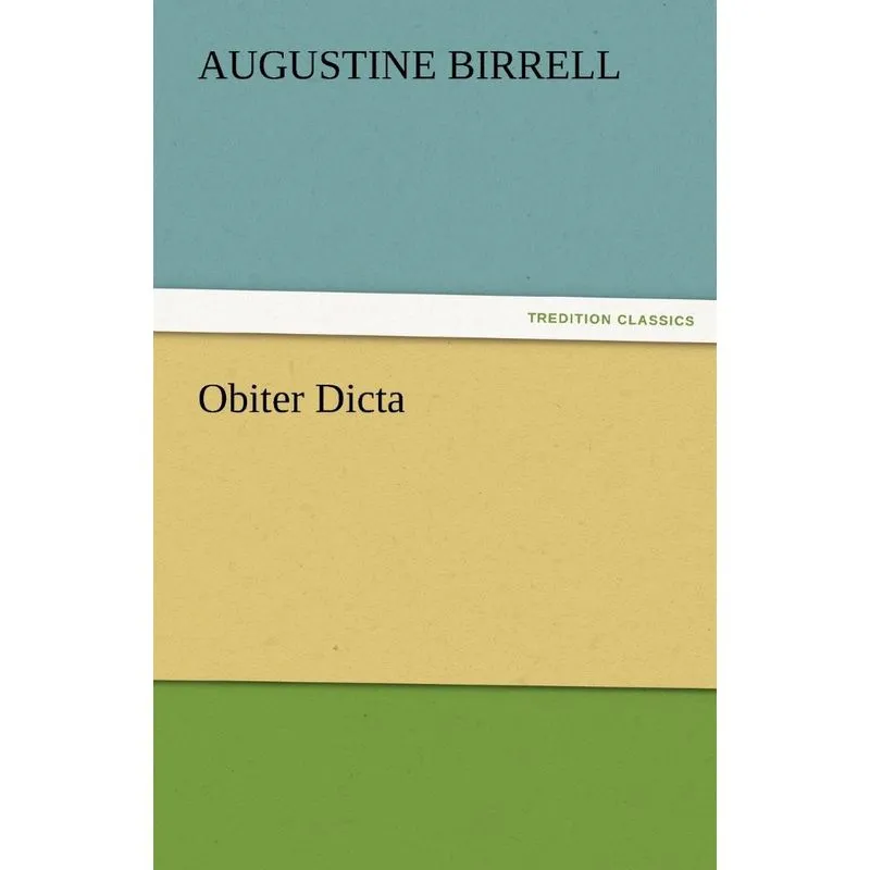Obiter Dicta