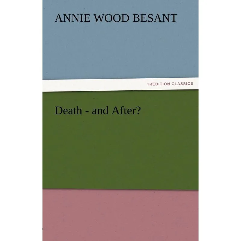 Death-And After?