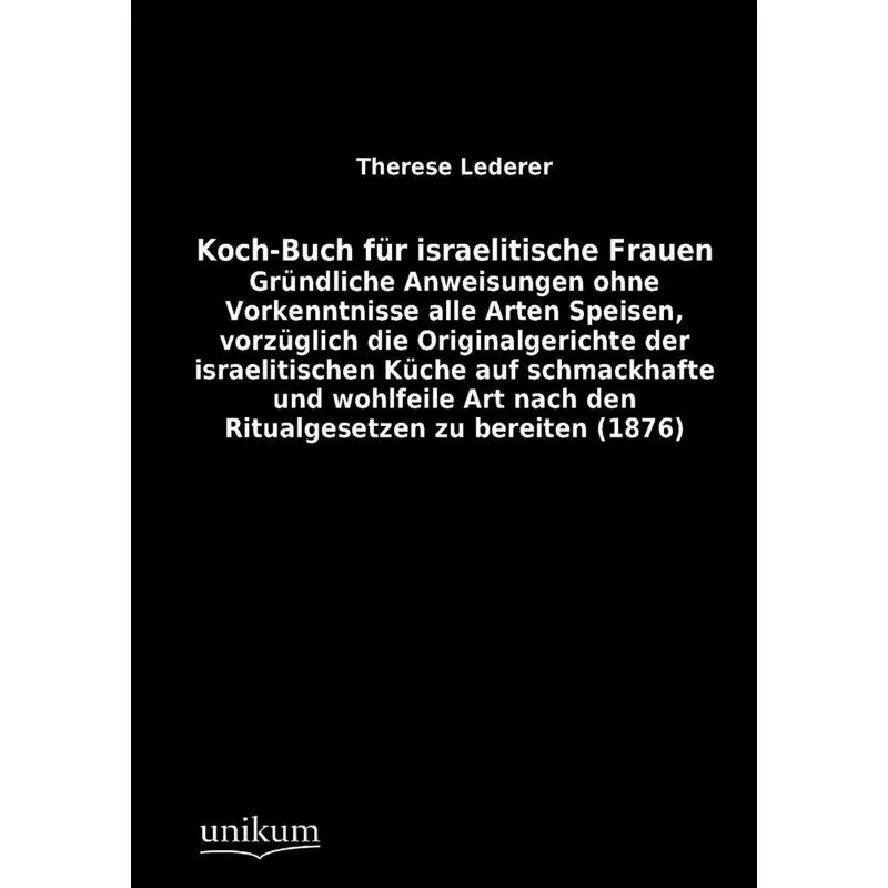 Koch-Buch Fur Israelitische Frauen