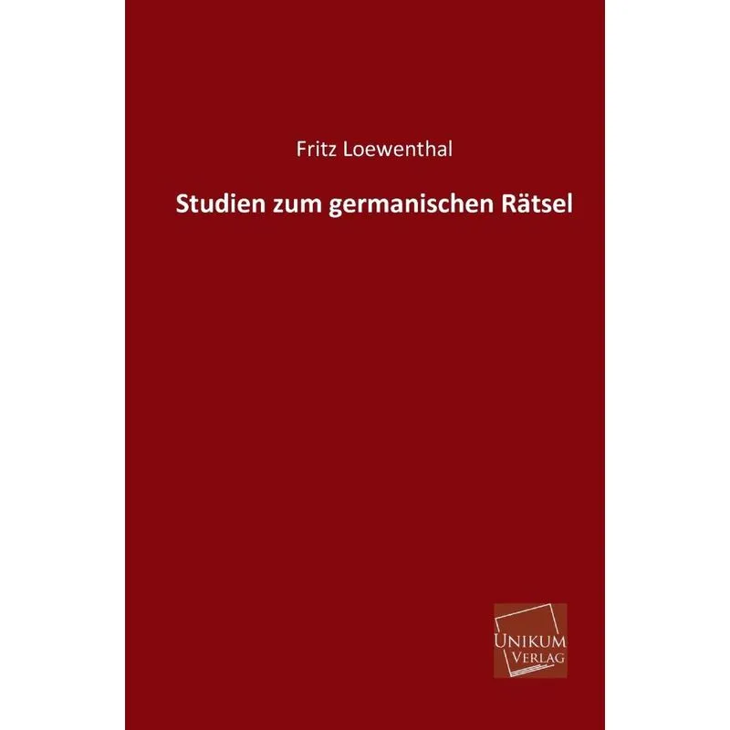 Studien zum germanischen Rätsel