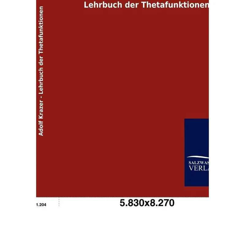 Lehrbuch der Thetafunktionen