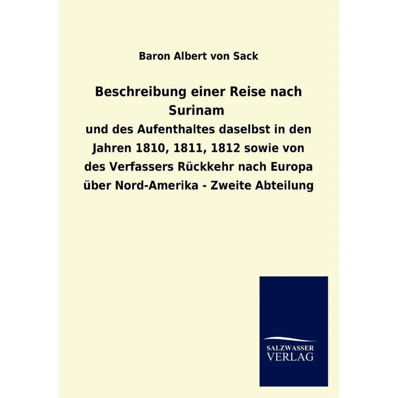 Beschreibung einer Reise nach Surinam