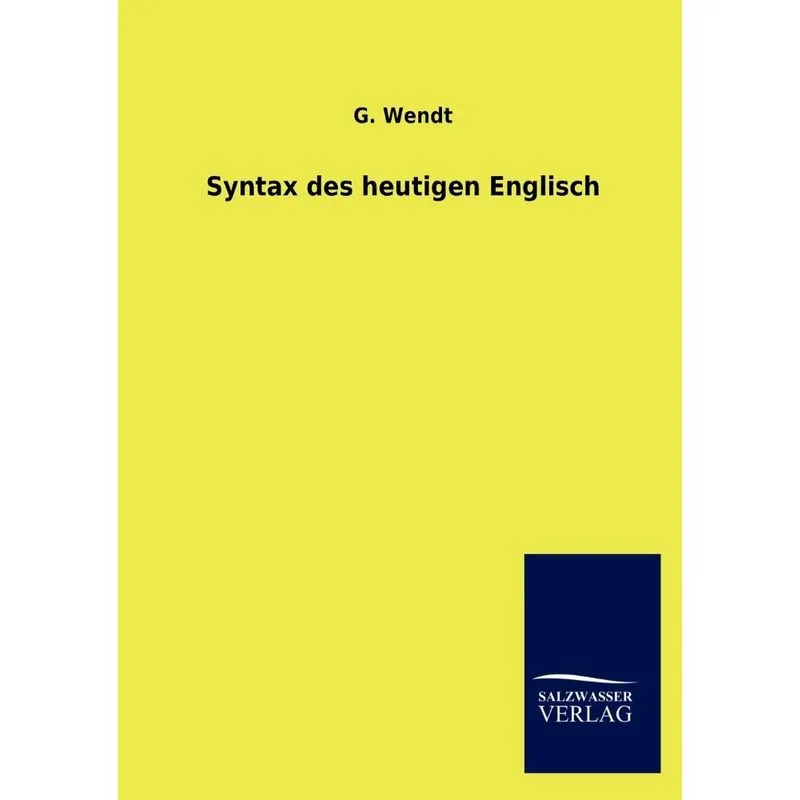 Syntax des heutigen Englisch
