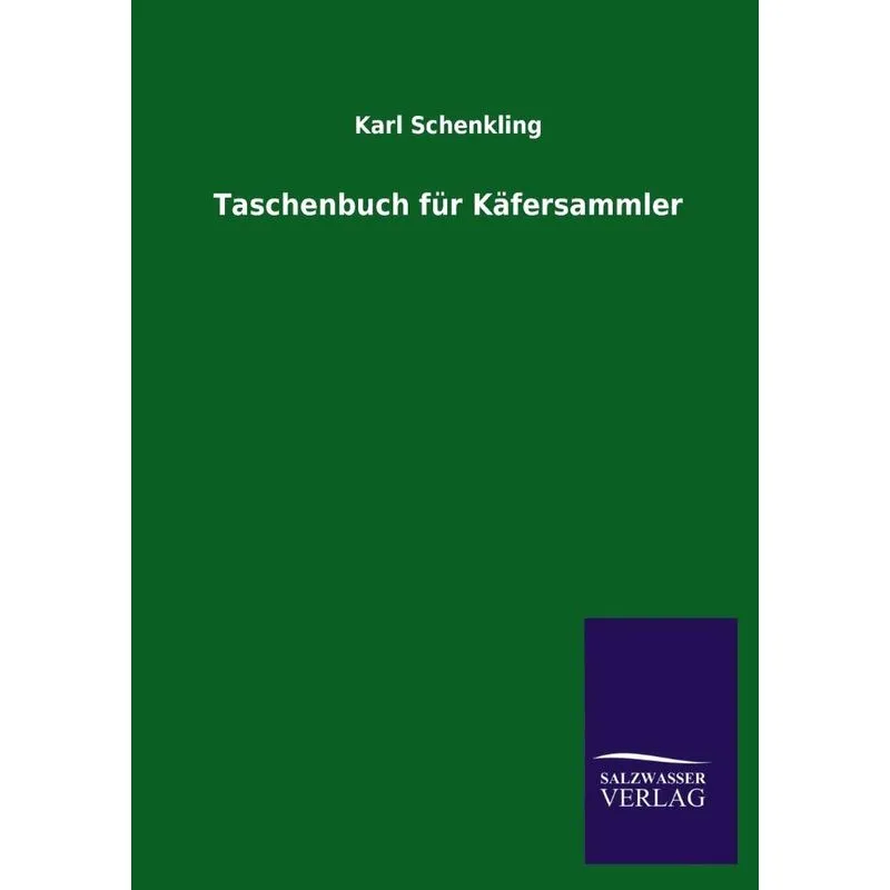 Taschenbuch für Käfersammler
