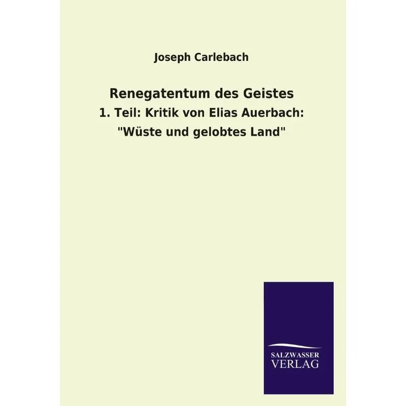 Renegatentum des Geistes