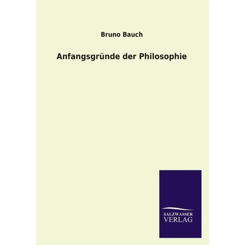 Anfangsgründe der Philosophie