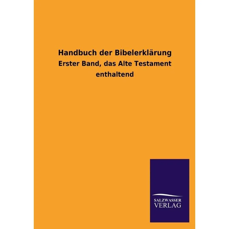 Handbuch Der Bibelerklarung