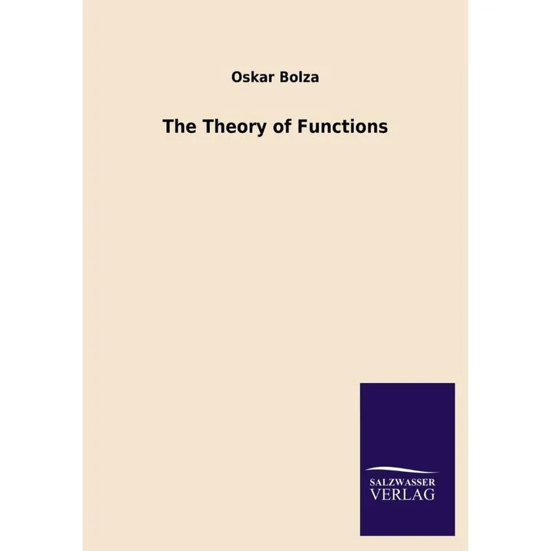 The Theory Of Functions