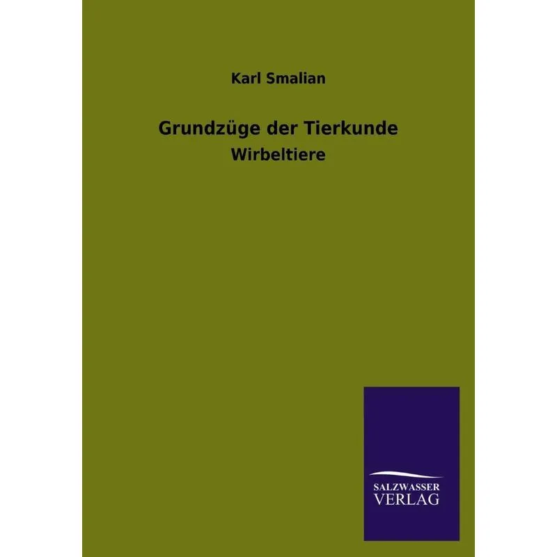 Grundzuge Der Tierkunde