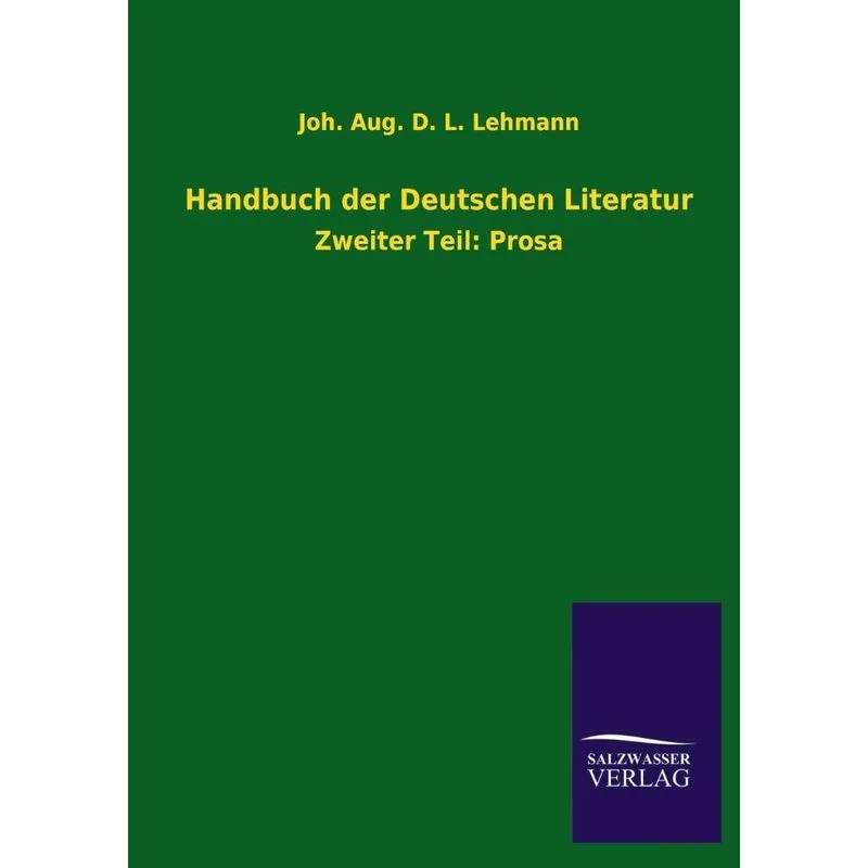 Handbuch Der Deutschen Literatur