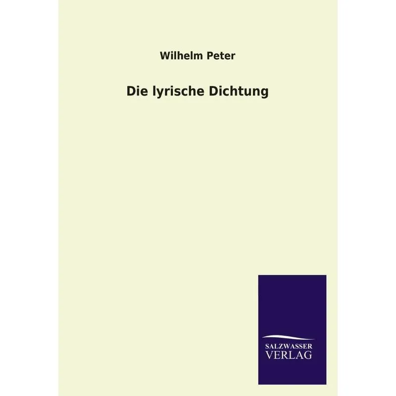 Die lyrische Dichtung