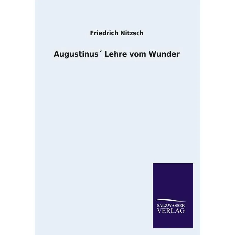 Augustinus Lehre Vom Wunder