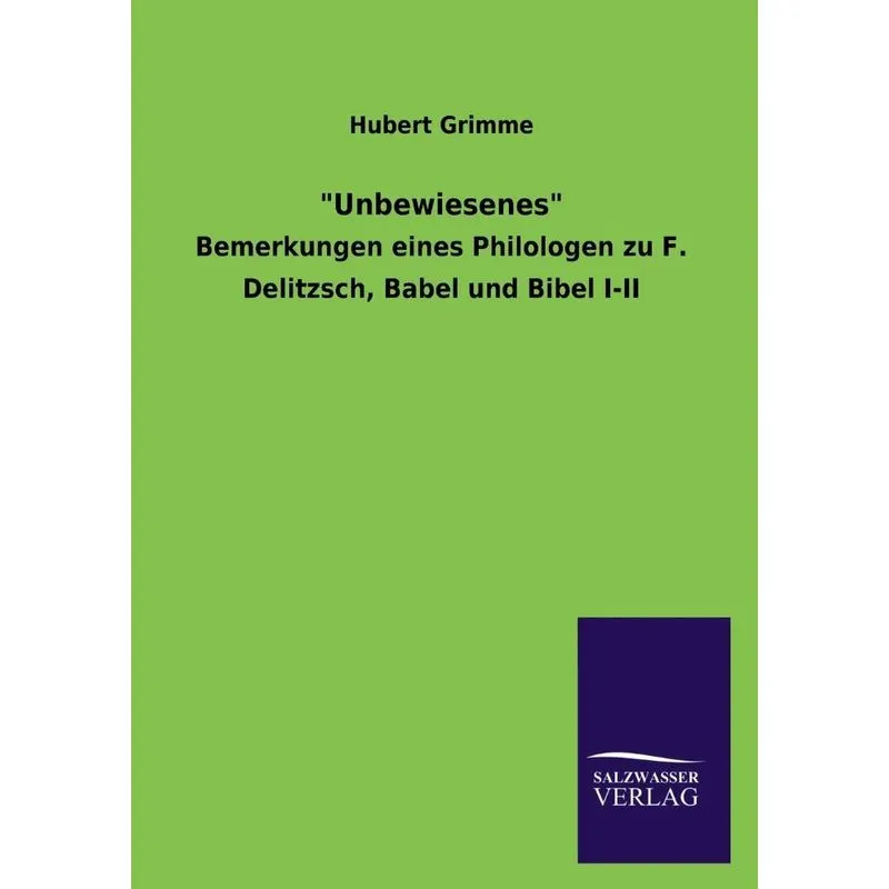 Unbewiesenes