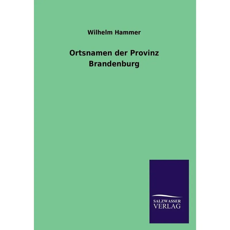 Ortsnamen Der Provinz Brandenburg
