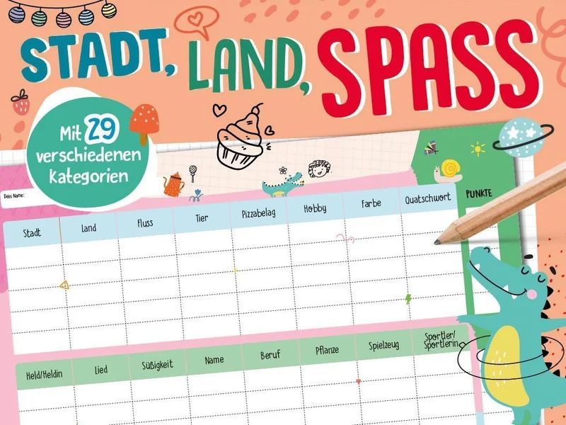 Stadt, Land, Spaß - Spieleblock
