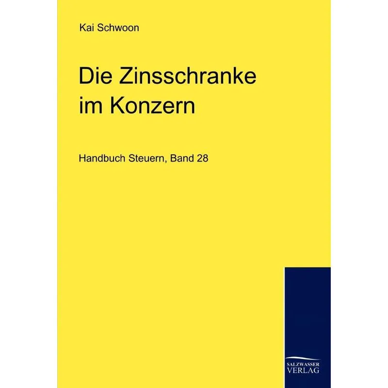 Die Zinsschranke Im Konzern