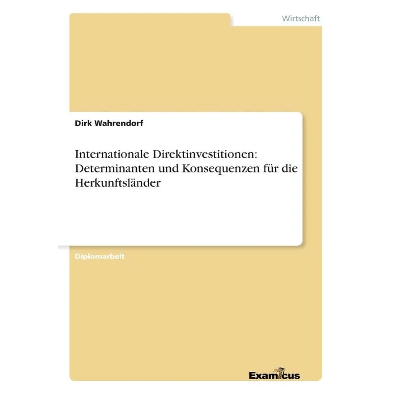 Internationale Direktinvestitionen