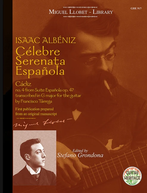 Albéniz Isaac: Célebre Serenata Española op. 47/4 Cádiz from Suite española op. 47/4 op. 47/4 G major — arr. Grondona Stefano