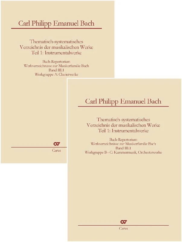 Bach-Repertorium Band III.1: Carl Philipp Emanuel Bach