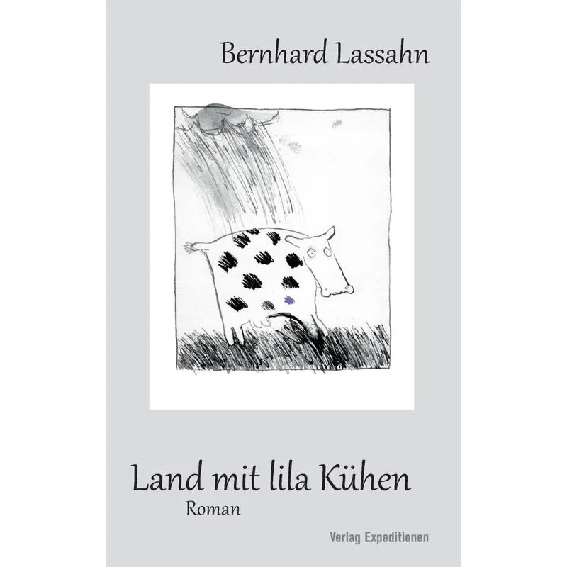Land mit lila Kühen