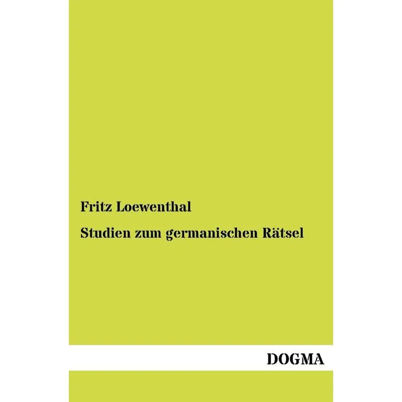 Studien zum germanischen Rätsel