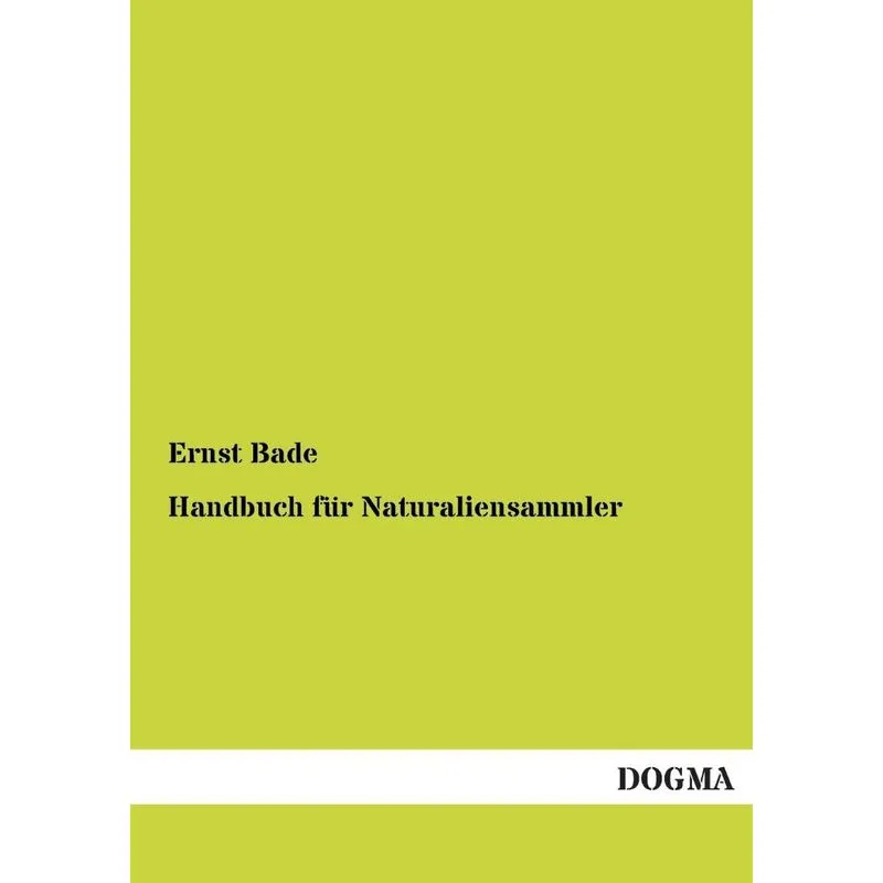 Handbuch Fur Naturaliensammler